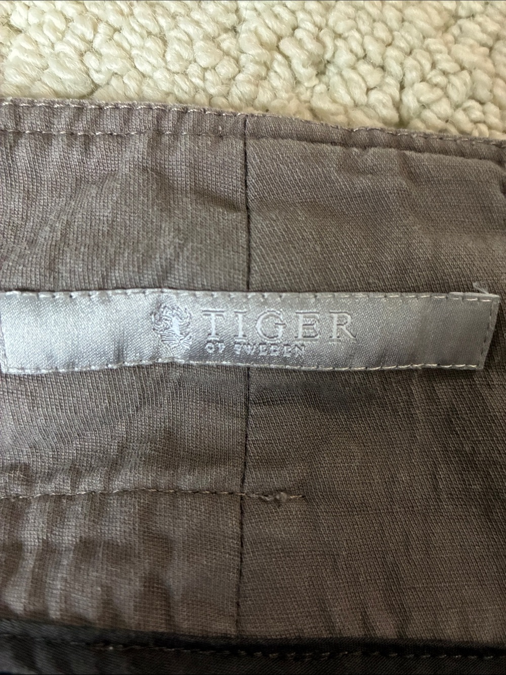Tiger of Sweden Women's Brown High Waist Cotton Linen Shorts Size 38 - Picture 5 of 11